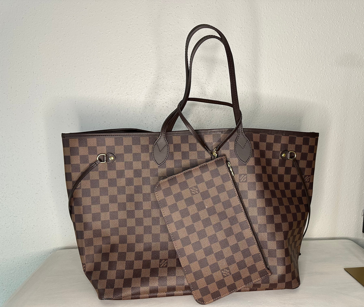 Louis Vuitton Damier Ebene Neverfull GM w/Pouch