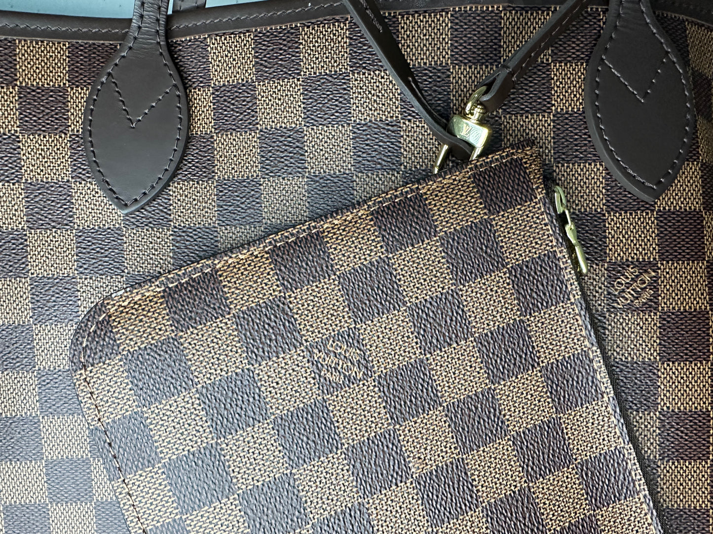 Louis Vuitton Damier Ebene Neverfull GM w/Pouch